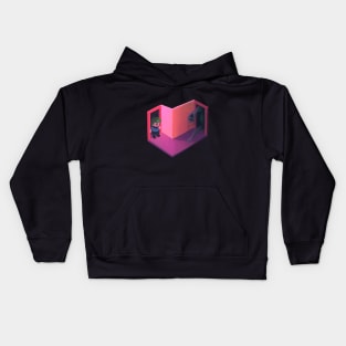 Pink hallway Kids Hoodie